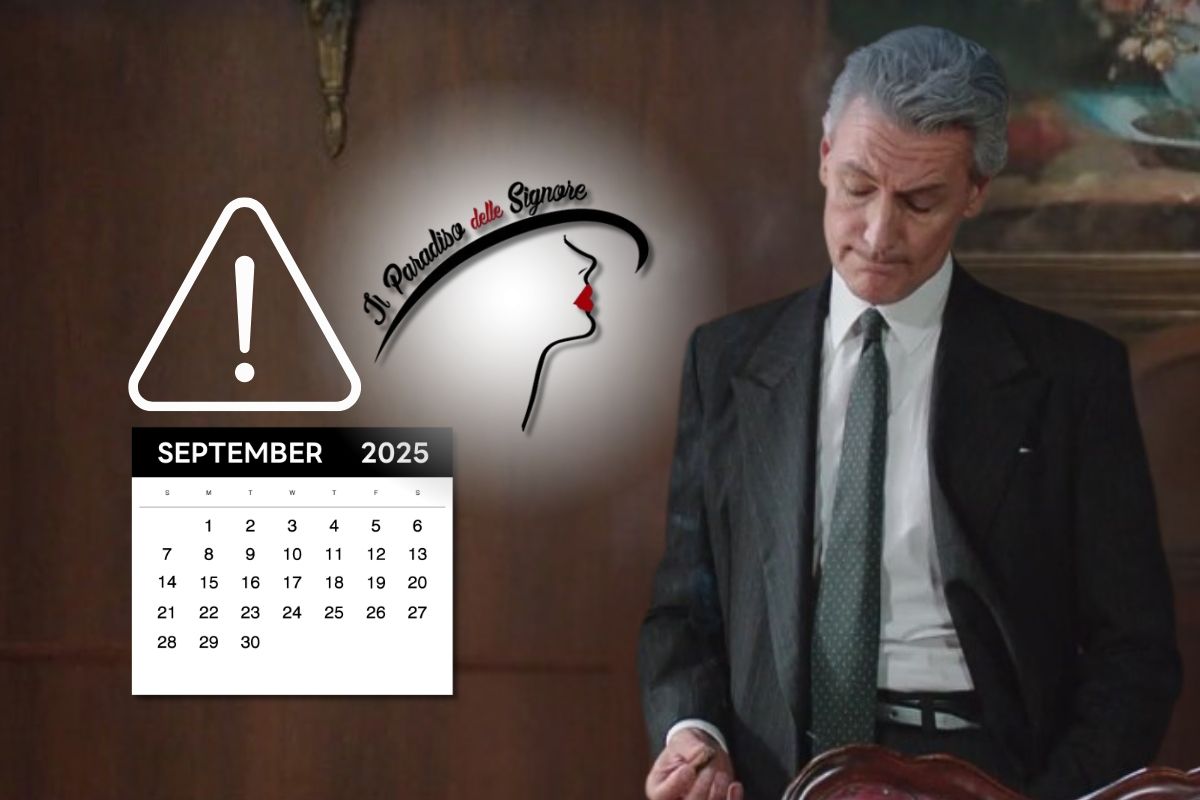 Umberto Guarnieri, logo Il Paradiso delle Signore, calendario e simbolo attenzione