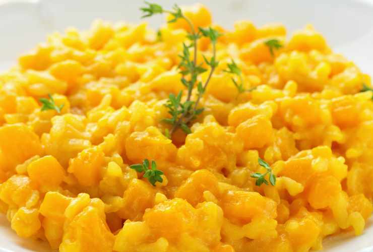 piatto di risotto alla zucca
