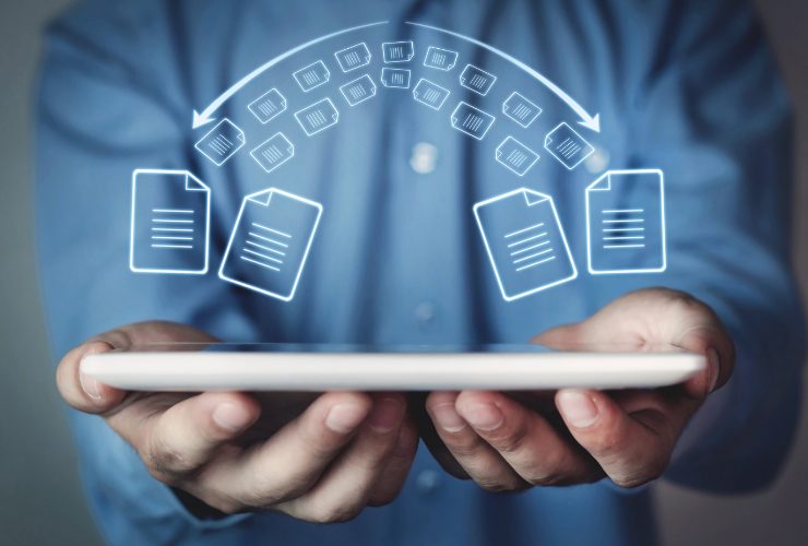 telefono con scambio virtuale di documenti