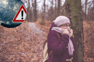 persona sente freddo, brutto tempo