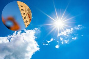 cielo sereno, termometro