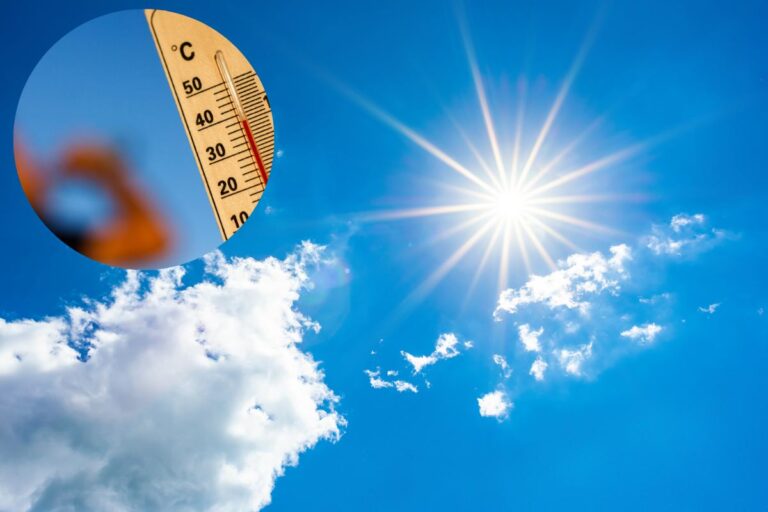 cielo sereno, termometro