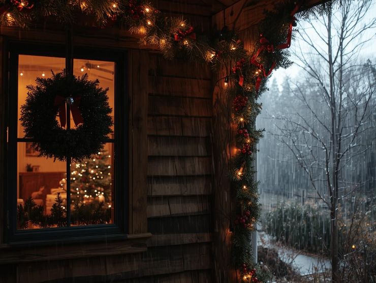 paesaggio piovo a natale