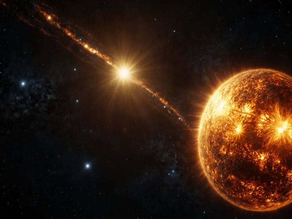 La cometa vicina al Sole: impulsi stellari e brillamenti nel picco del ciclo solare