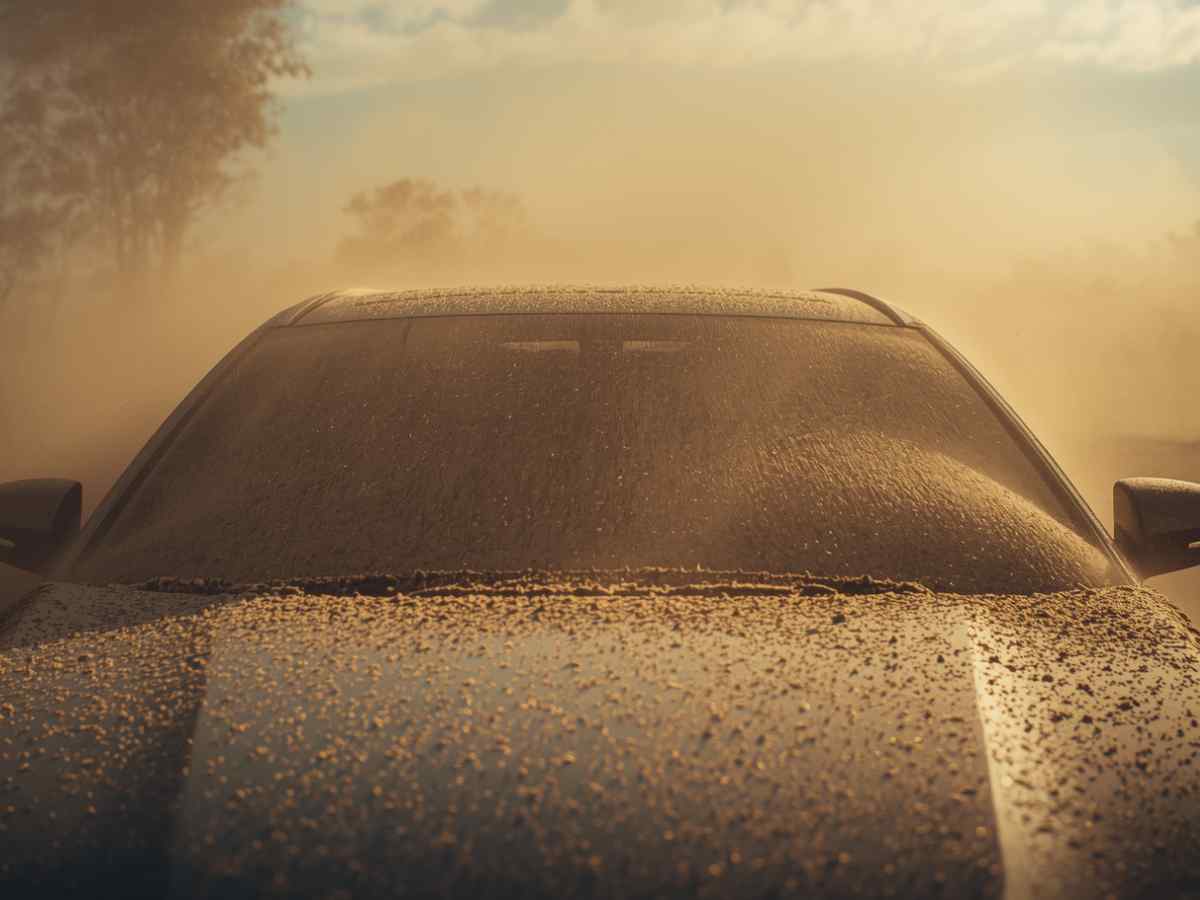 Sabbia sull'auto